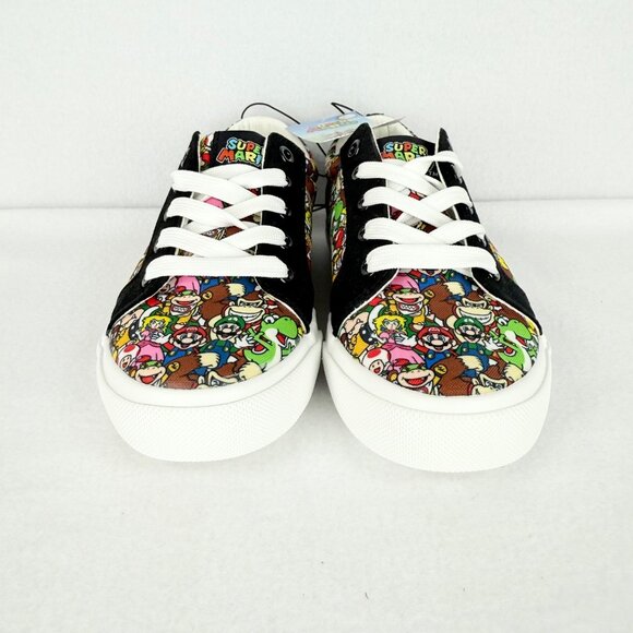 Ground Up Boys Super Mario Nintendo Low Top Lace Up Canvas Black Shoes Sz 3 NWOB - Picture 4 of 11